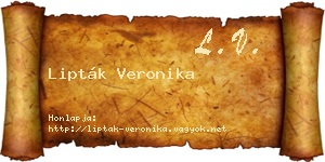 Lipták Veronika névjegykártya